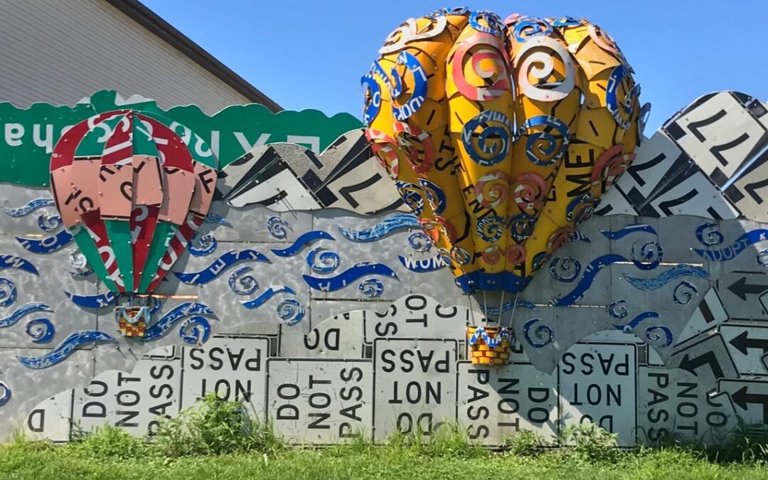 “A Colorful Journey Through Meadville’s Road Sign Sculpture Garden